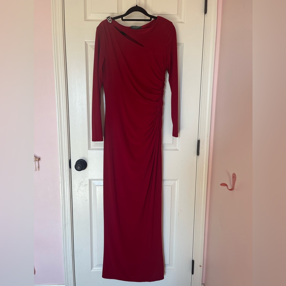 Ralph Lauren Red Long Sleeve Dress